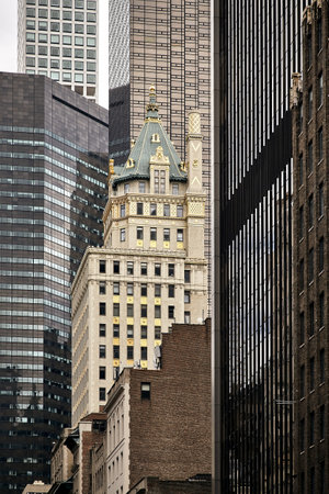 A vertical shot of the buildings in Manhattan, New York City