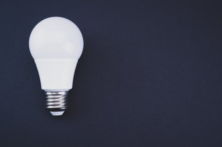 A closeup of an isolated  LED lampの写真素材