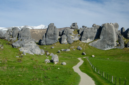 The beautiful view of Castle Hill, New Zealandの写真素材