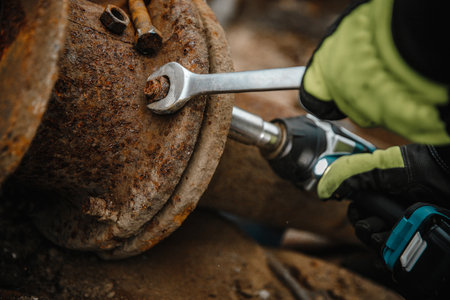 A closeup shot of rusty metals