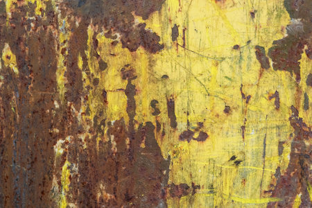 A closeup of rusty metal texture background