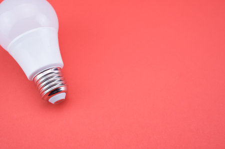 A closeup of an isolated  LED lampの写真素材