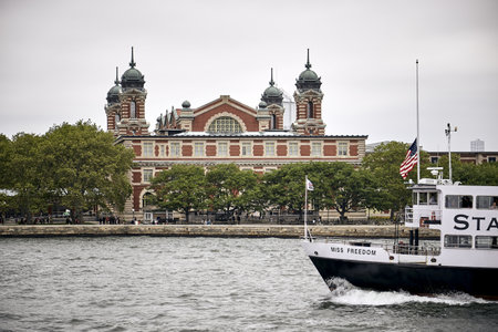 An amazing shot of the Ellis Island in New York, USAのeditorial素材