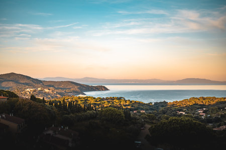 A mesmerizing scenery of an island Elba in Toscany, Italy - perfect for background