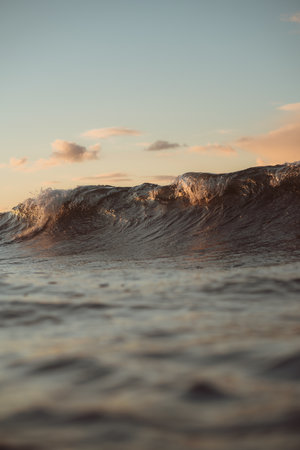 A beautiful shot of a sea in Domburg, the Netherlandsの写真素材