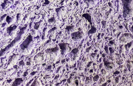 A closeup shot of a purple sponge surface texture backgroundの写真素材