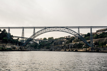 A closeup shot of the Sao Joao bridge in Porto, Portugal