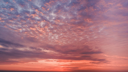 The cloudy sky during sunset perfect for background