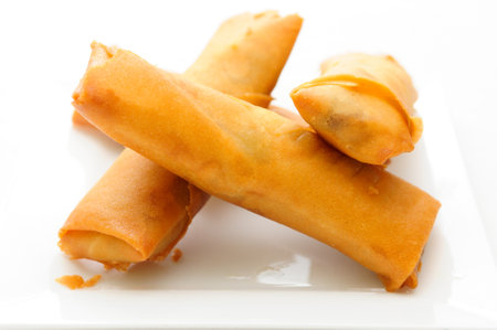 deep fried tasty spring rolls