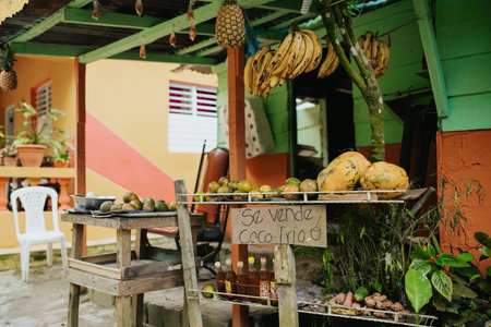 A stand with  vegetable and fruit for sale outdoors