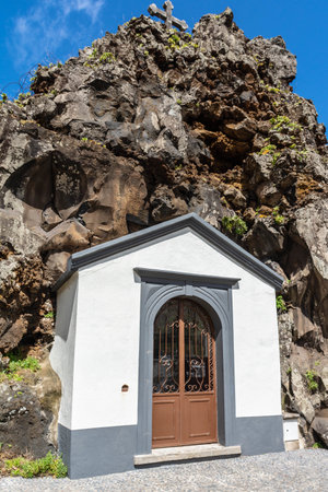 Nossa Senhora do Calhau Chapel, Sao Vicente, Madeira, Portugalの写真素材
