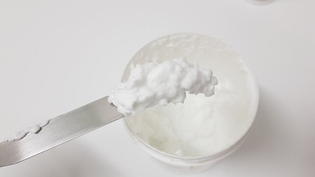 A selective focus closeup of a medical cream in a hospital