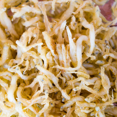 A closeup shot of small Spanish fried fishの写真素材