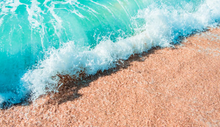 A breathtaking view of the beautiful ocean waves captured in Dubai, UAE