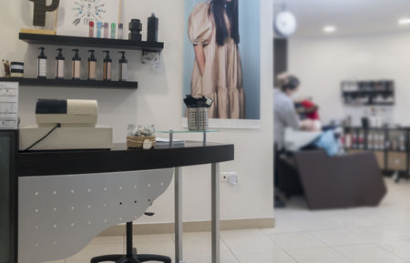 The beauty salon reception and interiorの写真素材
