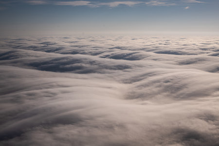 A closeup shot of clouds under a blue sky - perfect for background