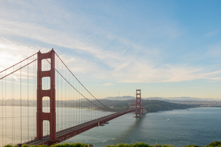 A beautiful shot of the golden gate bridge in San Francis