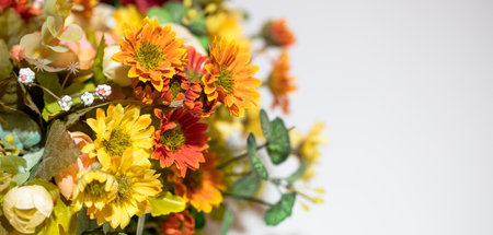 A beautiful bouquet with artificial flowers