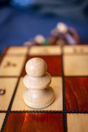 A shallow focus shot of a chess piece pawn