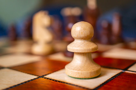 A shallow focus shot of a chess piece pawnの写真素材
