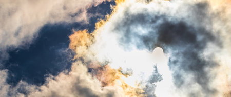 A beautiful view of a cloudy sky - perfect for wallpaperの写真素材