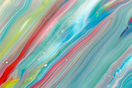 An abstract colorful background with paint splash textures and marble patterns