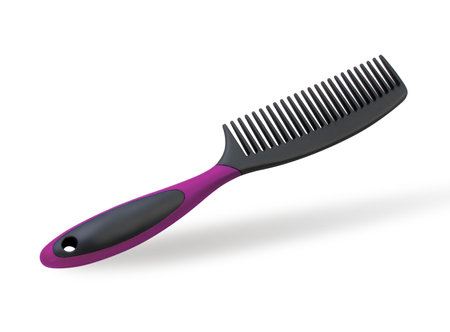A closeup shot of a hairbrush isolated on a white backgroundの写真素材