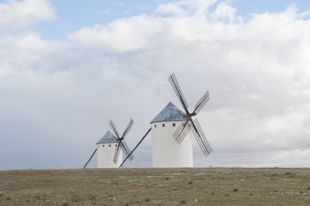 The Windmills in Castilla la Mancha,, Spain