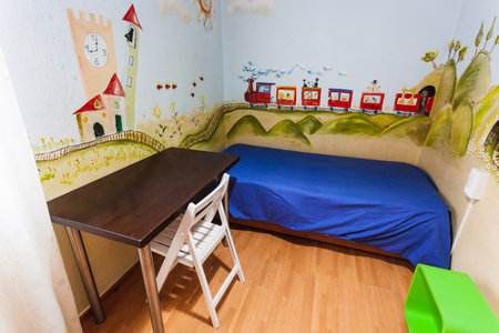 Stock photo of equipped bedroom for children.の写真素材