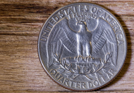 A top view of an old coinの写真素材