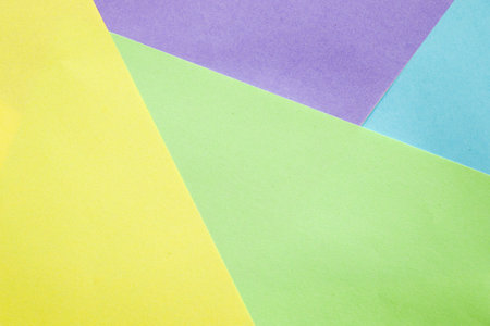 A closeup shot of geometric figures with pastel-colored as a backgroundの写真素材