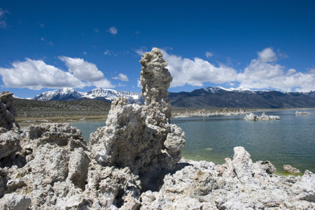 Famous Tufa formations on Mono Lake, Californiaの写真素材