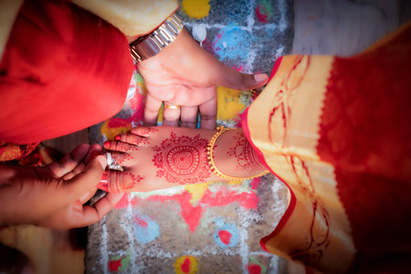 Indian Hindu Wedding Traditional Activitiesの写真素材