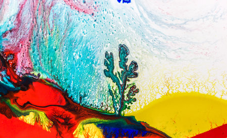 An abstract watercolor background with mixed colors