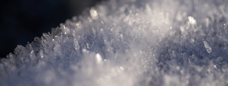 frost art - frozen snow on railingの写真素材