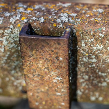 A closeup shot of rusted metal textureの写真素材