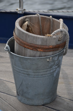 A closeup shot of bucketsの写真素材