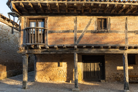 An old building in the medieval village of Calatanazor in Soria, Castilla y Leon, Spainの写真素材