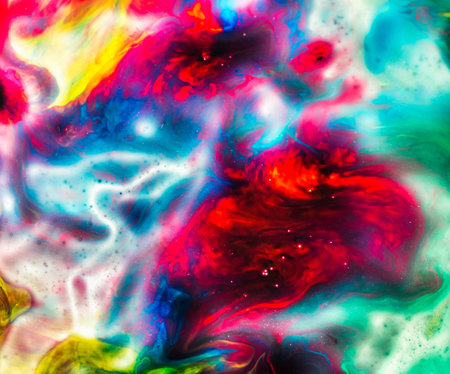 A vibrant illustration with an abstract colorful patternの写真素材