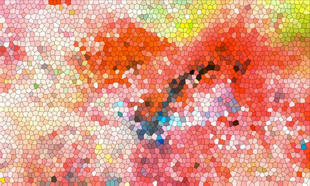 A bright colorful illustration with an abstract mosaic patternの写真素材