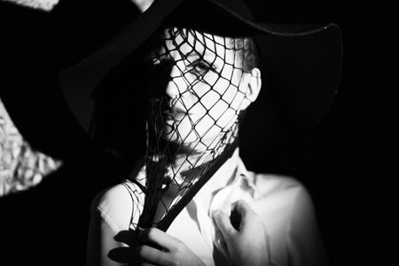 sensual portrait of young female model sexual nude adult erotiの写真素材