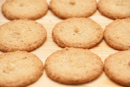 Fresh baked home made round cookies