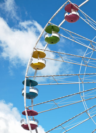 Ferris wheel at a carnival or fairgrounds