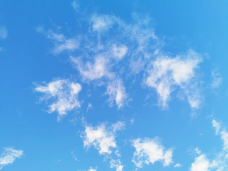 The blue cloudy sky during daytimeの写真素材