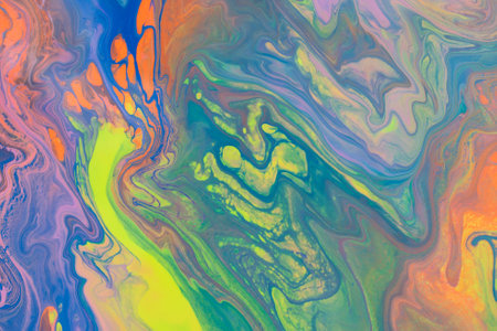 An abstract and colorful patterned surface, color explosion