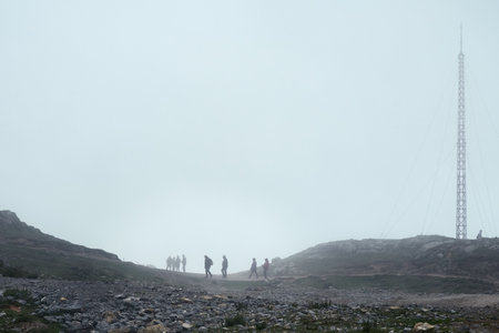 The people  scenic Picos de Europa mountain range in northern Spain