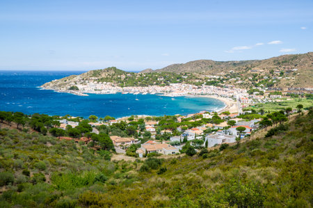 The coast of Costa Brava in Girona, Catalonia, Spainの写真素材