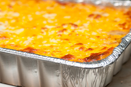 hand made lasagna, Italian Christmas or Thanksgiving meal, made from scratch