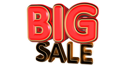 3D Illustration of Big sale day, marketing and promotion of big sale