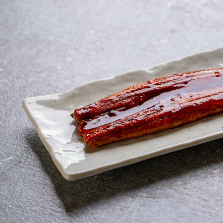 A vertical shot of Japanese unagi eelの写真素材